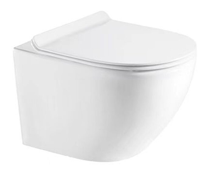 Изображение товара Подвесной безободковый унитаз Azario Gloria AZ-2003 с микролифтом, белый