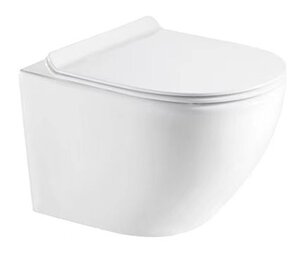 Изображение товара Подвесной безободковый унитаз Azario Gloria AZ-2003, крышка микролифт, белый