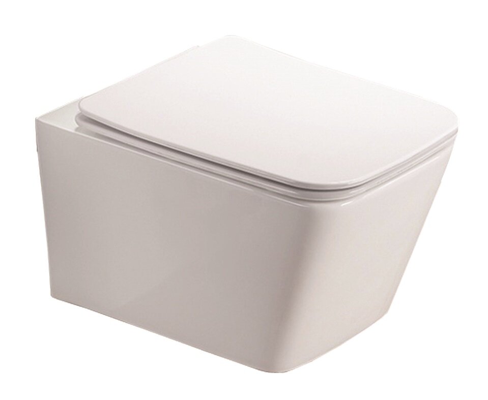 Изображение товара Подвесной безободковый унитаз Azario Nova AZ-2216 SP с крышкой микролифт и антивсплеском