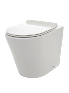 Изображение товара Унитаз приставной Aquame, безободковый, сиденье с микролифтом, цвет белый, AQM3001