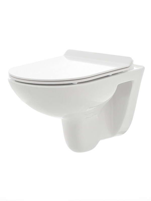 Изображение товара Подвесной безободковый унитаз Aquame AQM2008 с сиденьем микролифтом