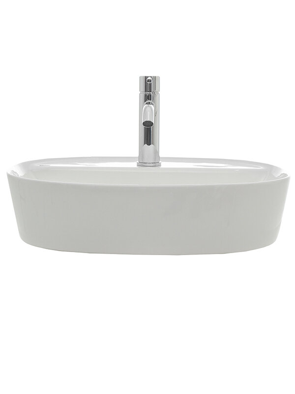 Изображение товара Раковина Aquame накладная 50 см белая глянцевая фаянс Италия