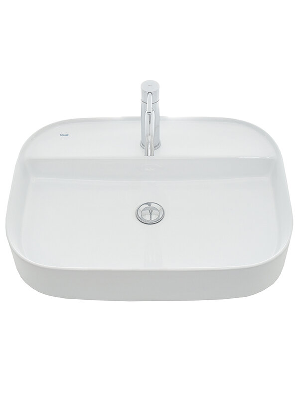 Изображение товара Раковина Aquame, накладная, 60 см, цвет белый глянцевый, AQM5003 Изображение товара Раковина Aquame, накладная, 60 см, цвет белый глянцевый, AQM5003