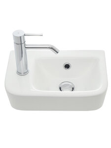 Изображение товара Раковина Aquame накладная 35 см белая глянцевая с антибактериальным покрытием