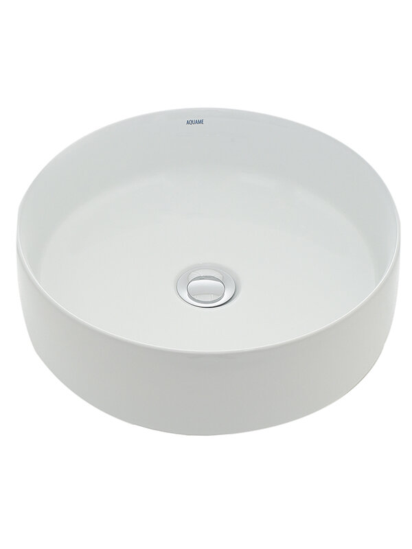 Изображение товара Раковина Aquame накладная 40 см без отверстия под смеситель белый глянцевый