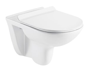 Изображение товара Подвесной безободковый унитаз Azario Pavia AZ-2142, крышка микролифт, ультратонкая, белый