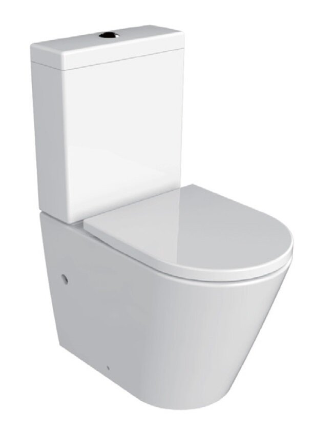 Изображение товара Напольный безободковый унитаз Azario Luana AZ-8593 с микролифтом и двухрежимным сливом