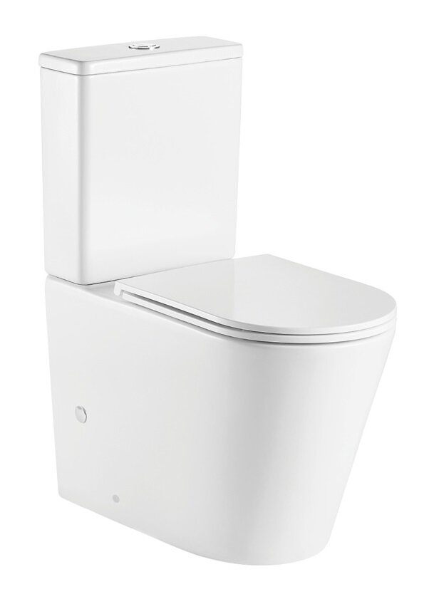 Изображение товара Напольный безободковый унитаз Azario Vetro AZ-2149 с микролифтом и крышкой, белый