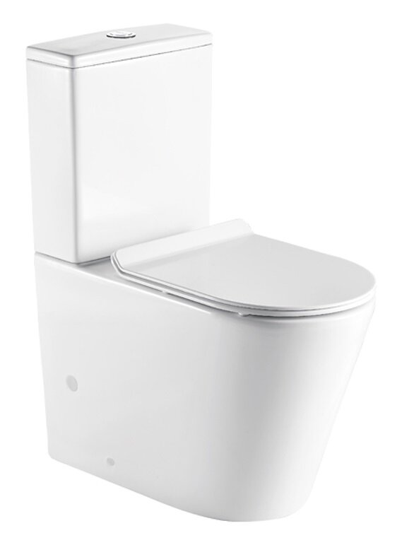 Изображение товара Напольный безободковый унитаз Azario Maro AZ-2125, с бачком, крышка микролифт, белый