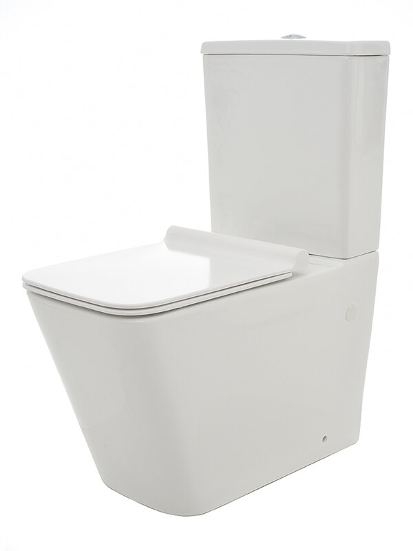 Изображение товара Унитаз-компакт AQUAme безободковый с сиденьем микролифт белый