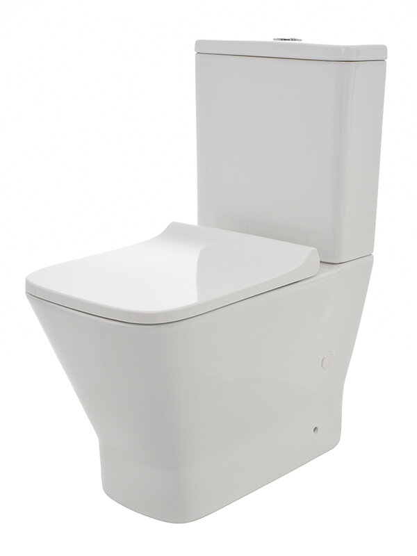 Изображение товара Унитаз-компакт AQUAme безободковый с сиденьем микролифт белый  AQM1005