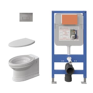 Изображение товара Инсталляция Caprigo GBR-100 Duo с унитазом Armonia 5803 LA002-crm, крышка микролифт, кнопка хром (УК052950)