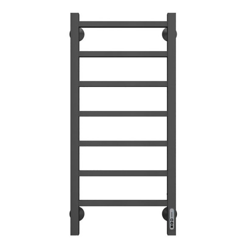 Изображение товара Полотенцесушитель электрический Larusso Астор П7 400х800 9005, ширина 40 см, высота 80 см, диммер справа, цвет черный матовый, 4670078537881