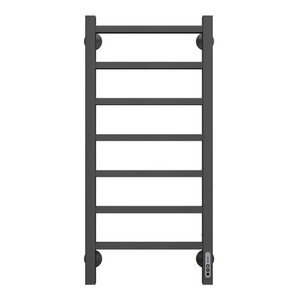 Изображение товара Полотенцесушитель электрический Larusso Астор П7 400х800 9005, ширина 40 см, высота 80 см, диммер справа, цвет черный матовый, 4670078537881
