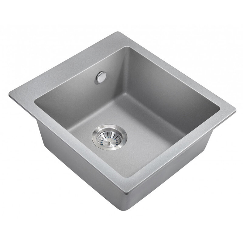 Изображение товара Кухонная мойка Milacio Murcia MC.77033 46 Cuarzo серый металлик, кварцевый камень