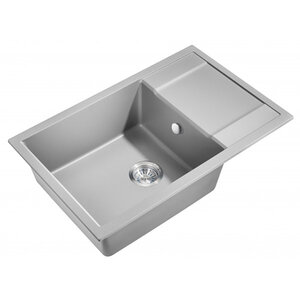 Изображение товара Кухонная мойка Milacio Navarra 78 Cuarzo из искусственного камня серый металлик