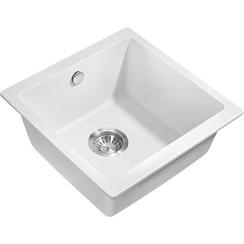 Изображение товара Кухонная мойка Milacio Leon MC.77092 из искусственного камня 45 Cuarzo белая матовая