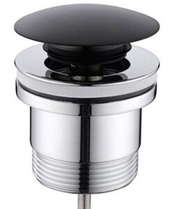 Изображение товара Донный клапан Galassia Dream, универсальный, click-clack, черный матовый, 9916NEMT