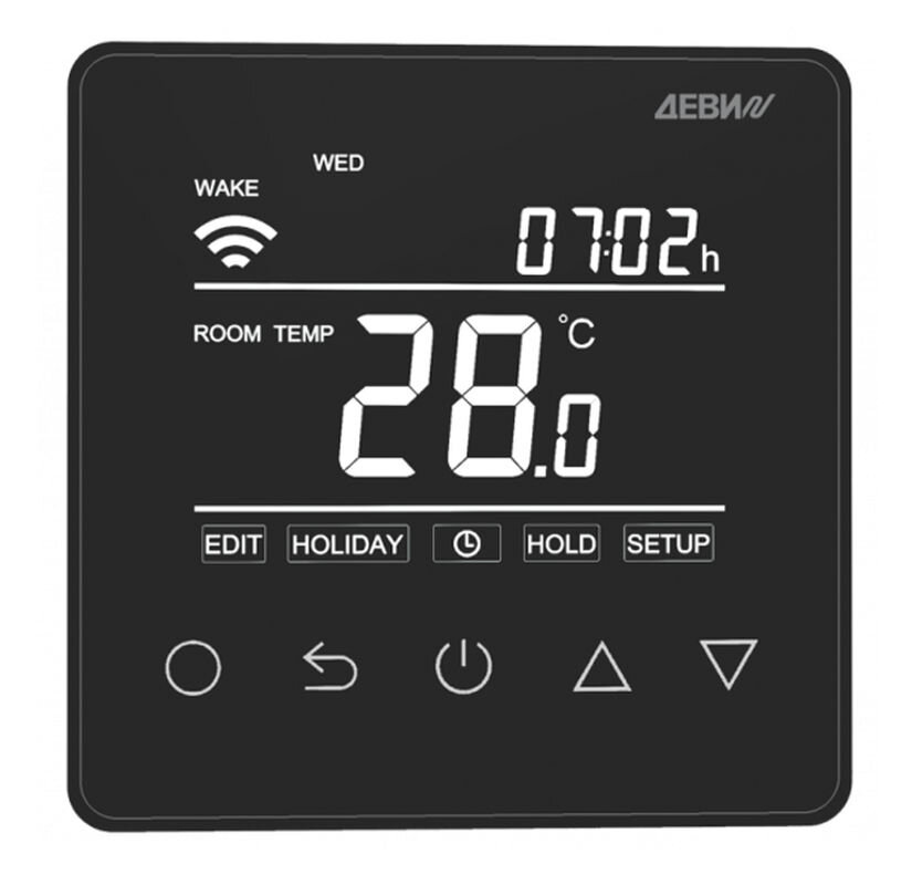 Изображение товара Терморегулятор Деви Prime c Wi-Fi, с комбинацией датчиков, 16А, цвет черный, 140F1143R