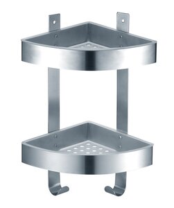 Изображение товара Полка угловая Azario 2 яруса, хром, AZ-833-2