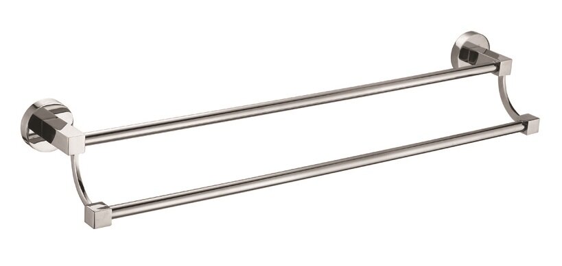 Изображение товара Полотенцедержатель Azario Nessy AZ-73102 Двойной хромированный 61.8 см