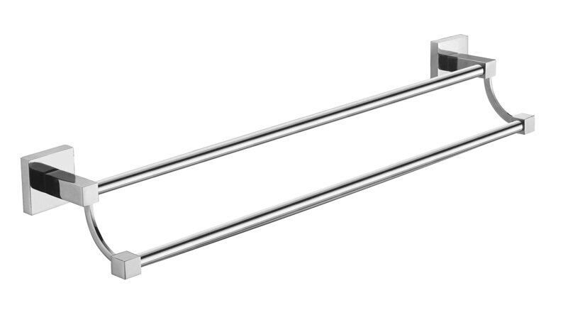 Изображение товара Полотенцедержатель Azario Rina AZ-87002 двойной трубчатый 58 см хром