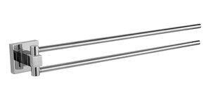 Изображение товара Полотенцедержатель Azario Rina 41.7 см, двойной, поворотный, хром, AZ87002A