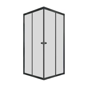 Изображение товара Душевой уголок Triton Вента 90x90 см с прозрачными стеклами и черным профилем