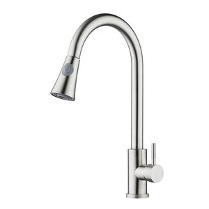 Изображение товара Смеситель Orange Steel M99-120st для кухни, с вытяжным изливом, сталь