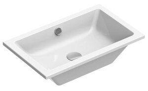 Изображение товара Раковина GSI Kube X 895311 встраиваемая сверху белая глянцевая