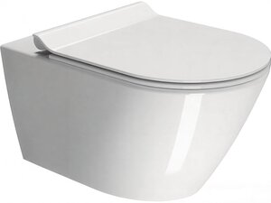 Изображение товара Подвесной унитаз GSI Kube X 941511/FISR2/MS86CSN11, безободковый, смыв торнадо, крышка микролифт, с набором крепежей, белый