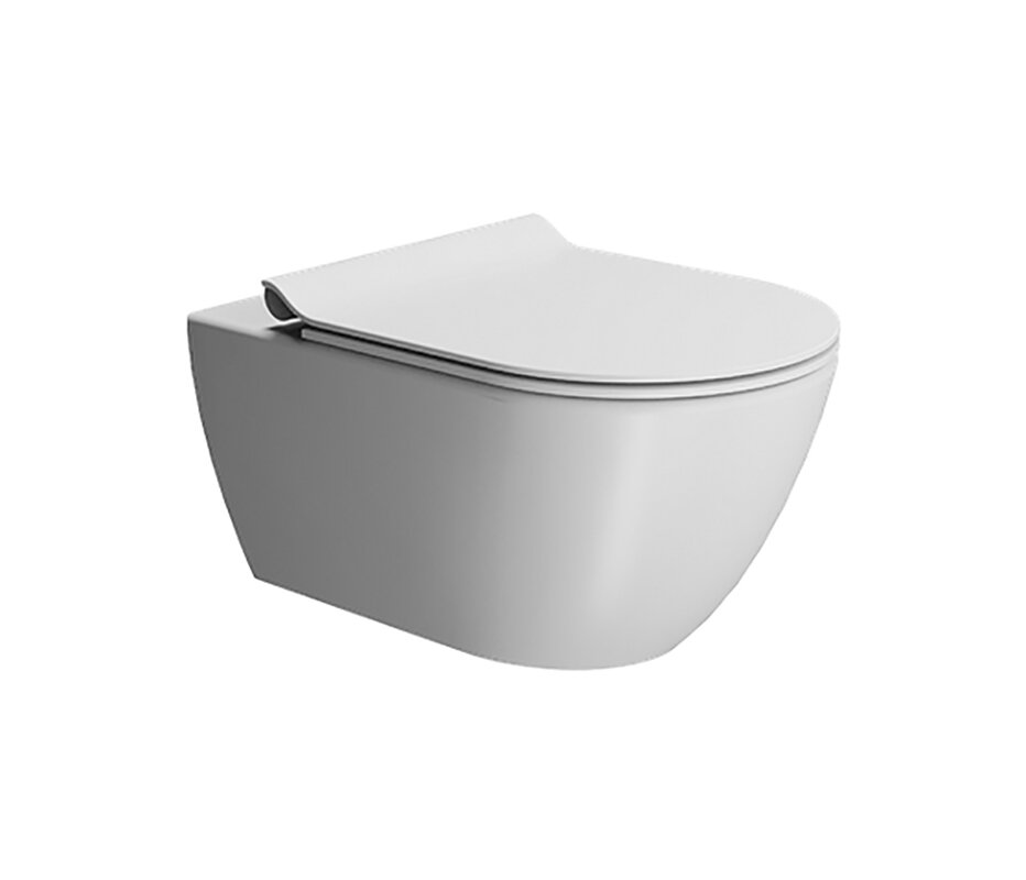 Изображение товара Подвесной унитаз GSI Pura 881509, безободковый, смыв торнадо, белый матовый