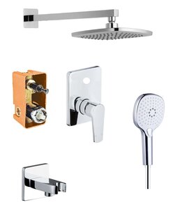 Изображение товара Душевая система Azario Treya AZ-15680721 для душа, верхний душ, хром