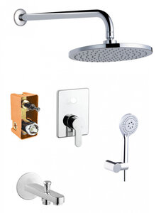 Изображение товара Душевая система Azario Tevis AZ-15490711 для ванны и душа, верхний душ, излив, хром