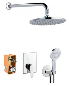 Изображение товара Душевая система Azario Tevis AZ-15490721 для душа, верхний душ, хром