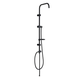 Изображение товара Душевая штанга OneLife с мыльницей, цвет черный, OL-BAR1b