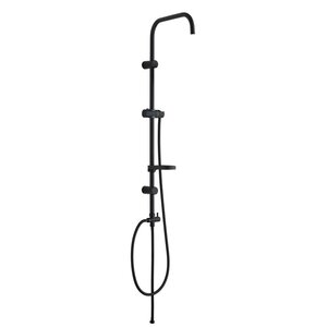 Изображение товара Душевая штанга OneLife с мыльницей, цвет черный, OL-BAR1b