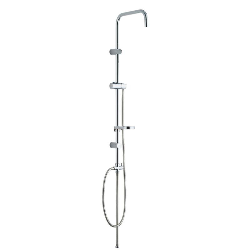 Изображение товара Душевая штанга с мыльницей OneLife хром 101.5 см регулируемая