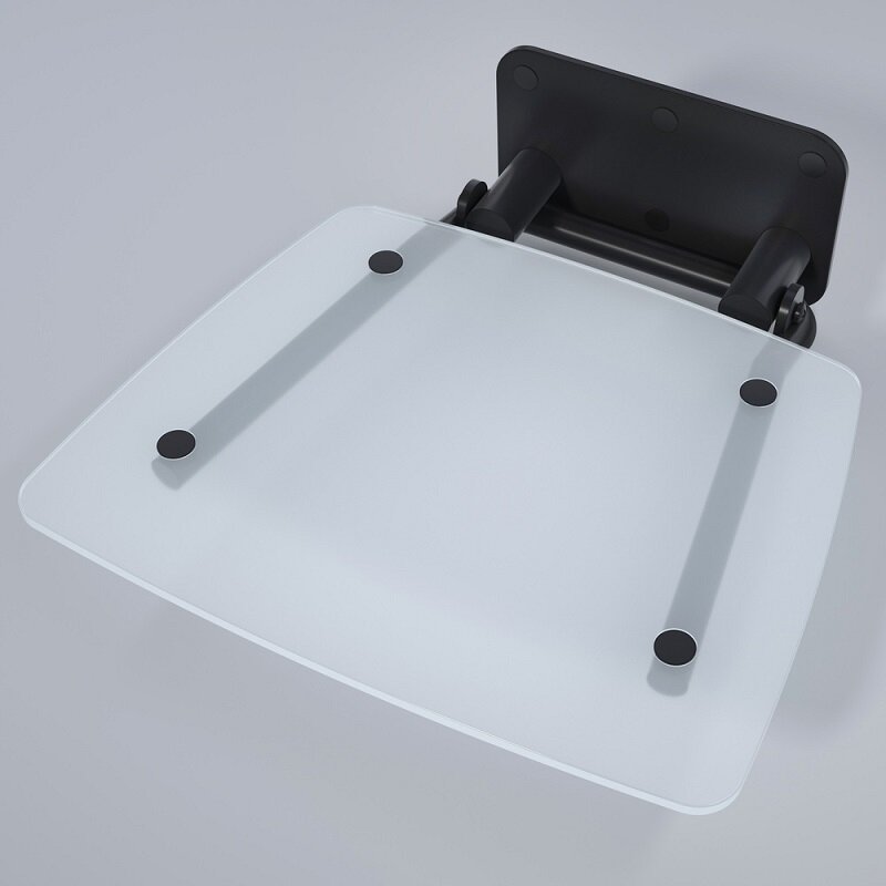 Изображение товара Складное сиденье Black&White SN-0883 B для душа черное матовое