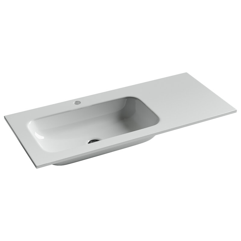 Изображение товара Раковина Ceramicanova Grace CN7014 встраиваемая, 101 х 45.7 см, левая, белый, сантехфарфор Изображение товара Раковина Ceramicanova Grace CN7014 встраиваемая, 101 х 45.7 см, левая, белый, сантехфарфор