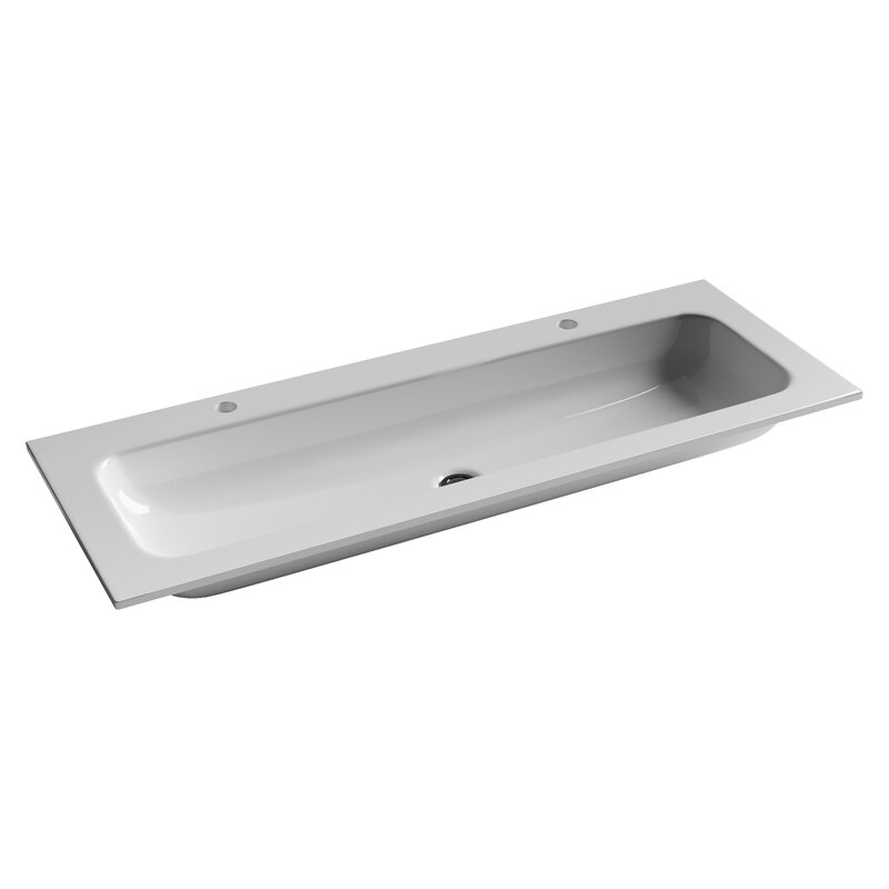 Изображение товара Раковина Ceramicanova Grace CN7016 встраиваемая 121x45.7 см белый фарфор