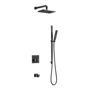 Изображение товара Душевая система Black&White Universe U7567GM, термостатическая, Gun Metal, 7567GM