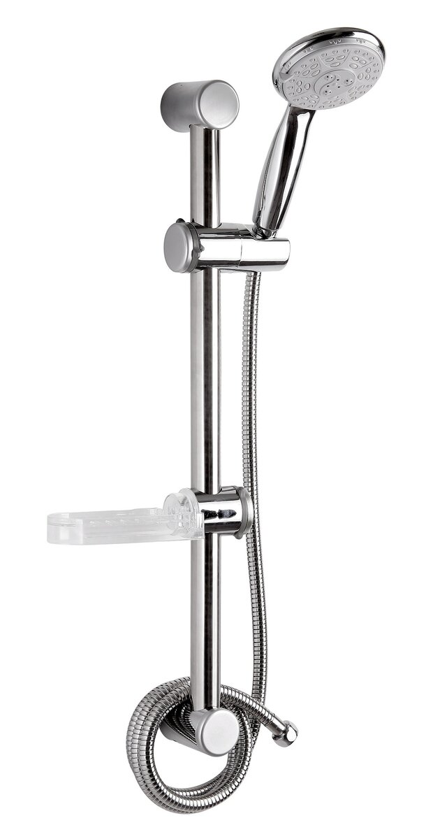 Изображение товара Душевой гарнитур Azario Esta с хромированной штангой и мыльницей, 58 см