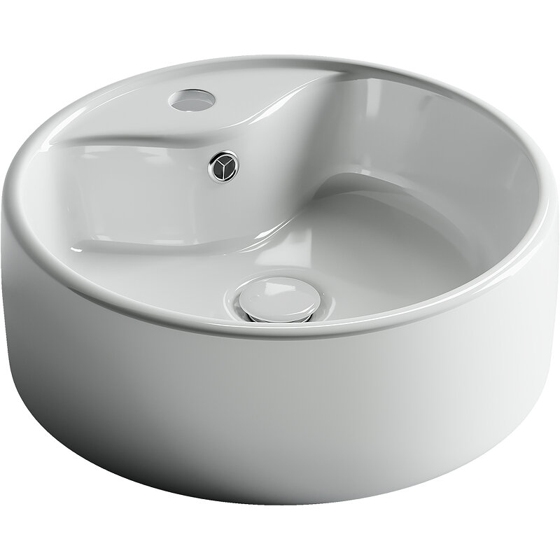 Изображение товара Раковина Ceramicanova Element накладная, 40 х 40 см, круглая, белый глянцевый, CN5027, сантехфарфор