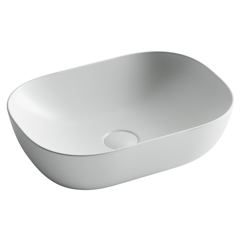 Изображение товара Накладная раковина Ceramicanova Element с прямоугольной формой и матовым белым цветом