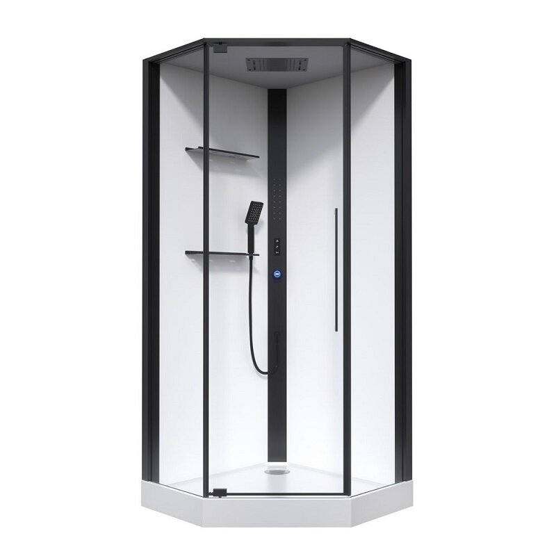 Изображение товара Душевая кабина Black&White Galaxy G8036 100x100 см с гидромассажем и стеклами из закаленного стекла