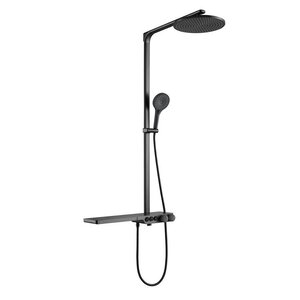 Изображение товара Душевая система Black&White Universe U7655GM, термостатическая, Gun Metal, 7655GM