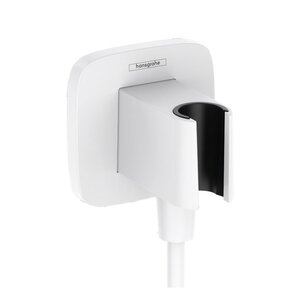 Изображение товара Шланговое подключение Hansgrohe Fixfit Q 26887700 с держателем, белый матовый