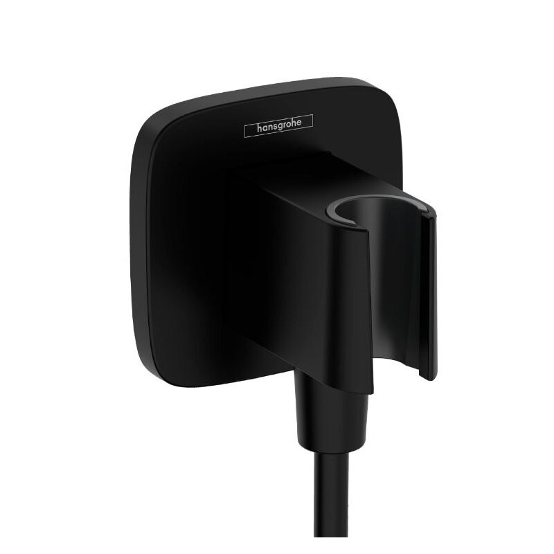 Изображение товара Шланговое подключение Hansgrohe Fixfit Q 26887670 с держателем черный матовый