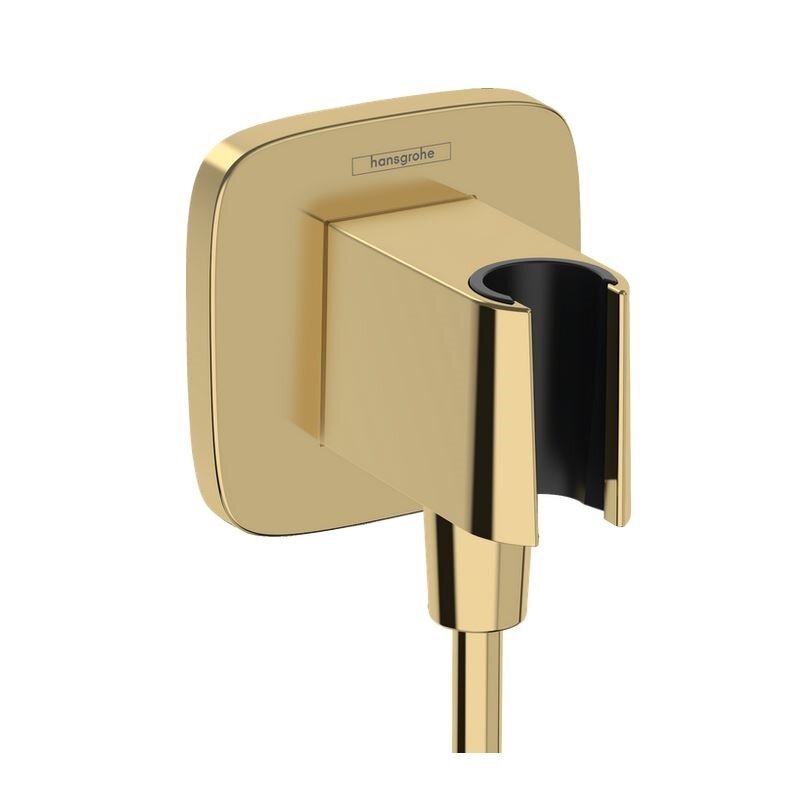 Изображение товара Шланговое подключение Hansgrohe Fixfit Q 26887990 с держателем, полированное золото Изображение товара Шланговое подключение Hansgrohe Fixfit Q 26887990 с держателем, полированное золото